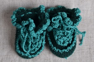 green-baby-shoes